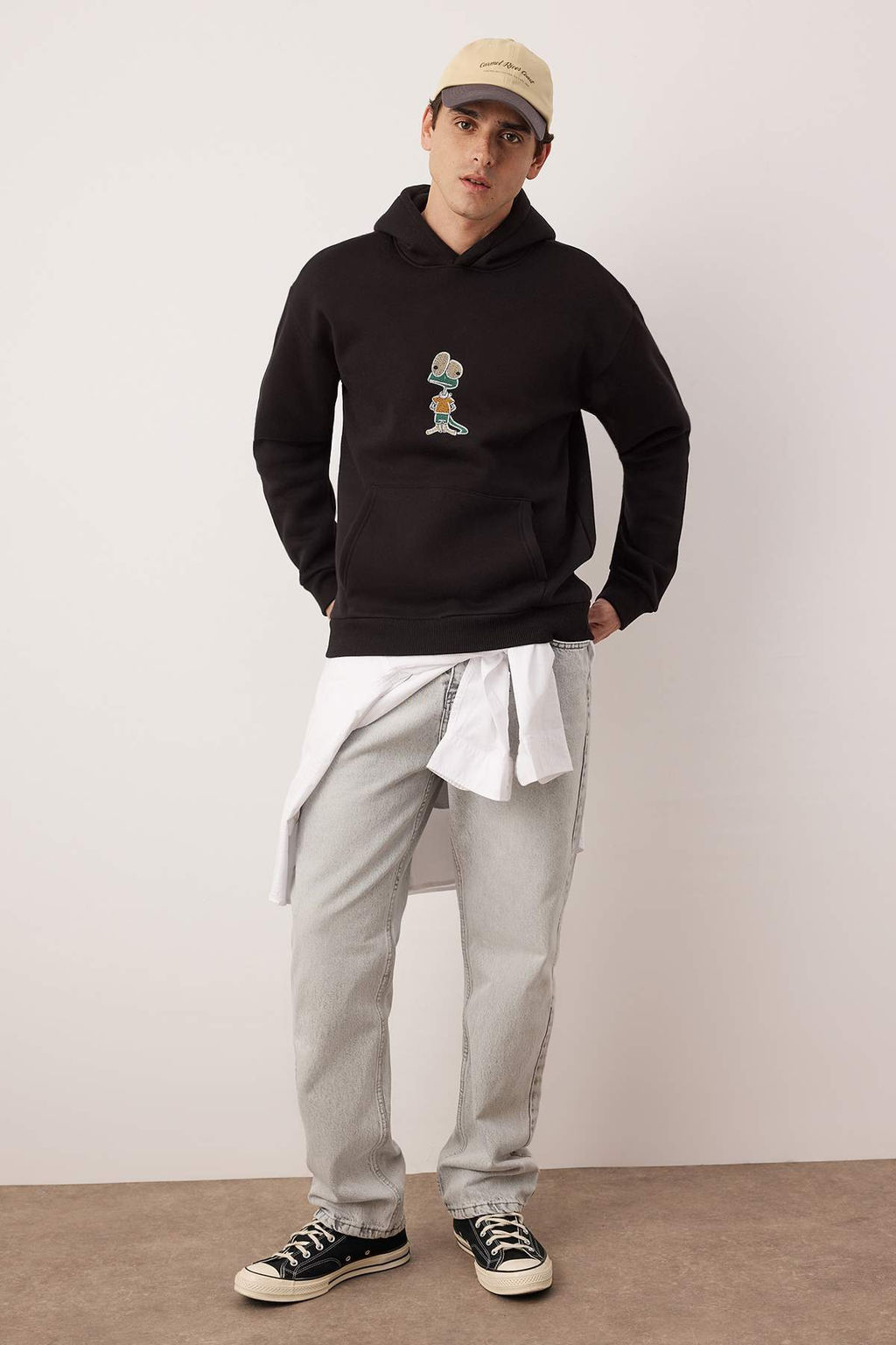 Siyah Yeni Oversize/Genis Kesim Nak?sl? Kal?n Ici Polarl? Sweatshirt TMNAW26SW00032 - Trendyolmilla фото 5