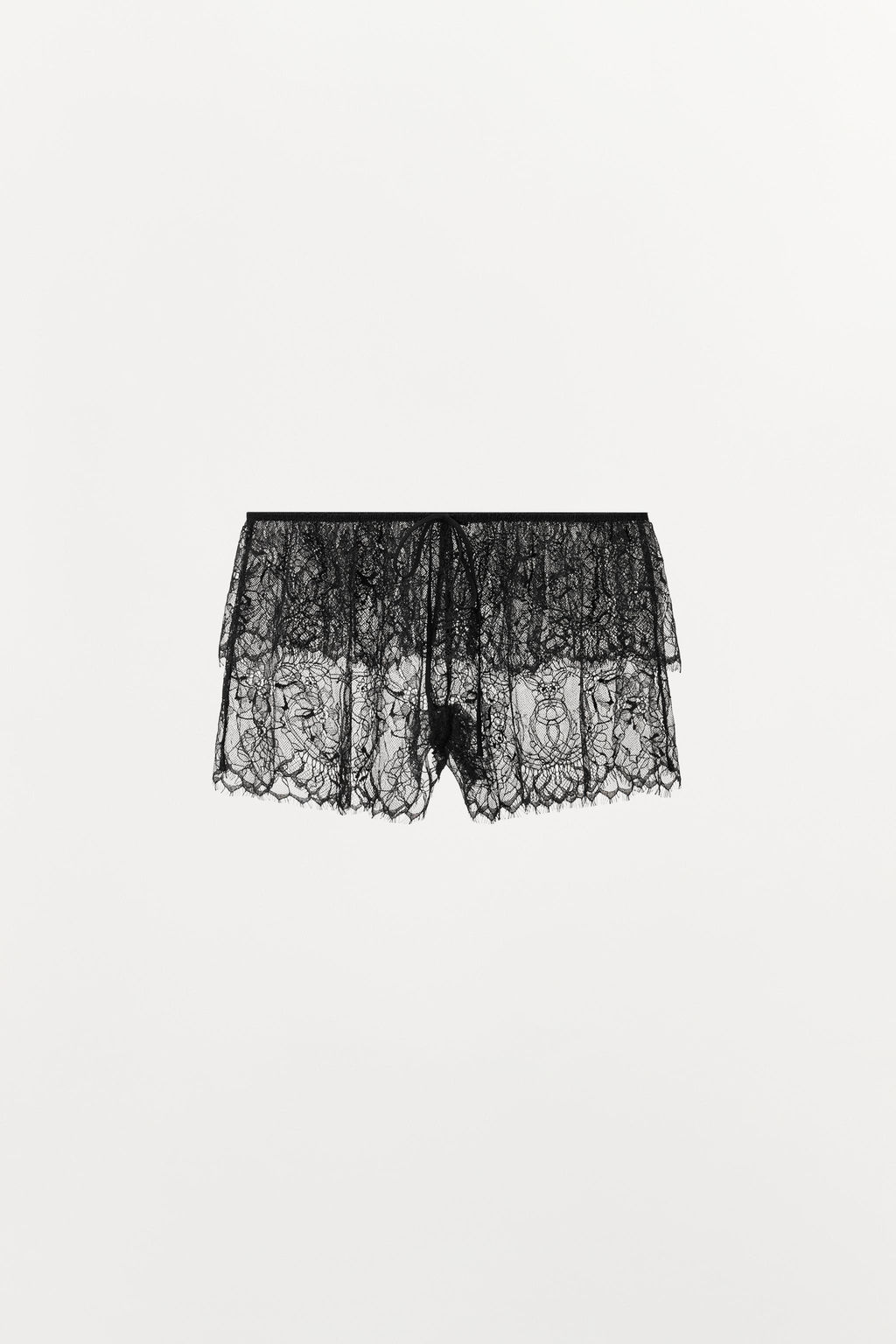 SEMI-SHEER LACE SHORTS - Zara фото 7