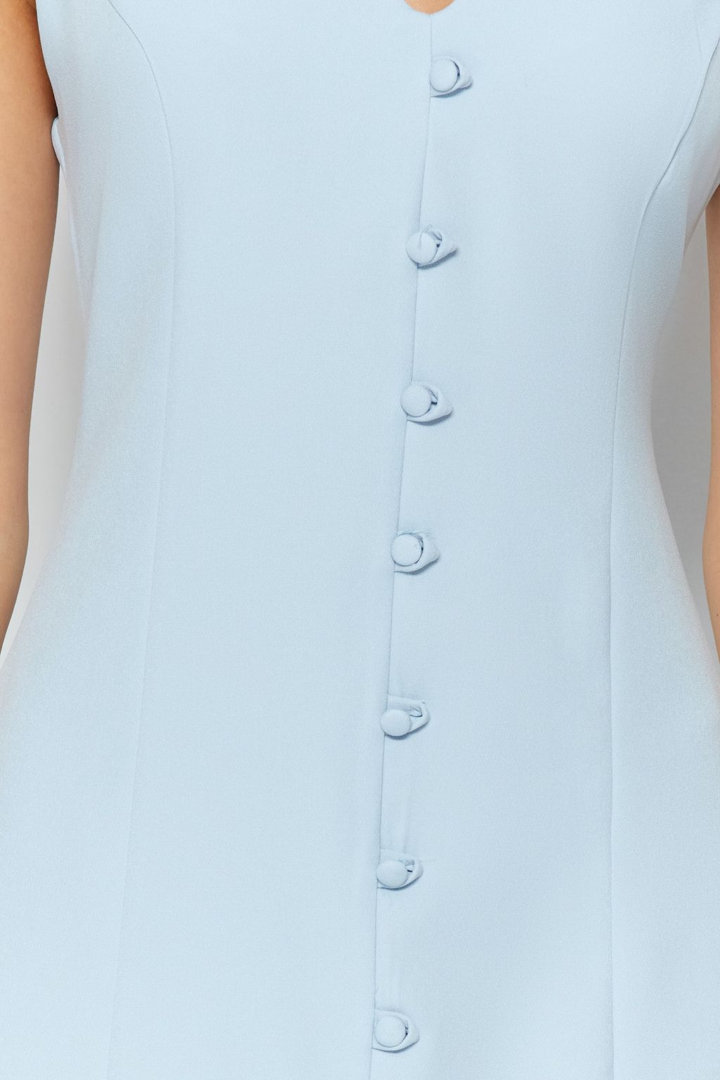 TRENDYOLMILLA Nar Cicegi A-Kesim Volanl? Dugme Detayl? Mini Dokuma Elbise TWOSS23EL02259  фото 16