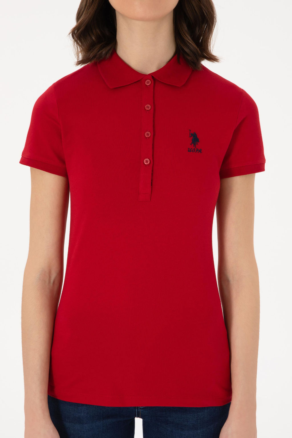 Kad_n K_rm_z_ Basic Polo Yaka Ti__rt Sepette S_rpriz _ndirim - U.s. polo assn фото 6