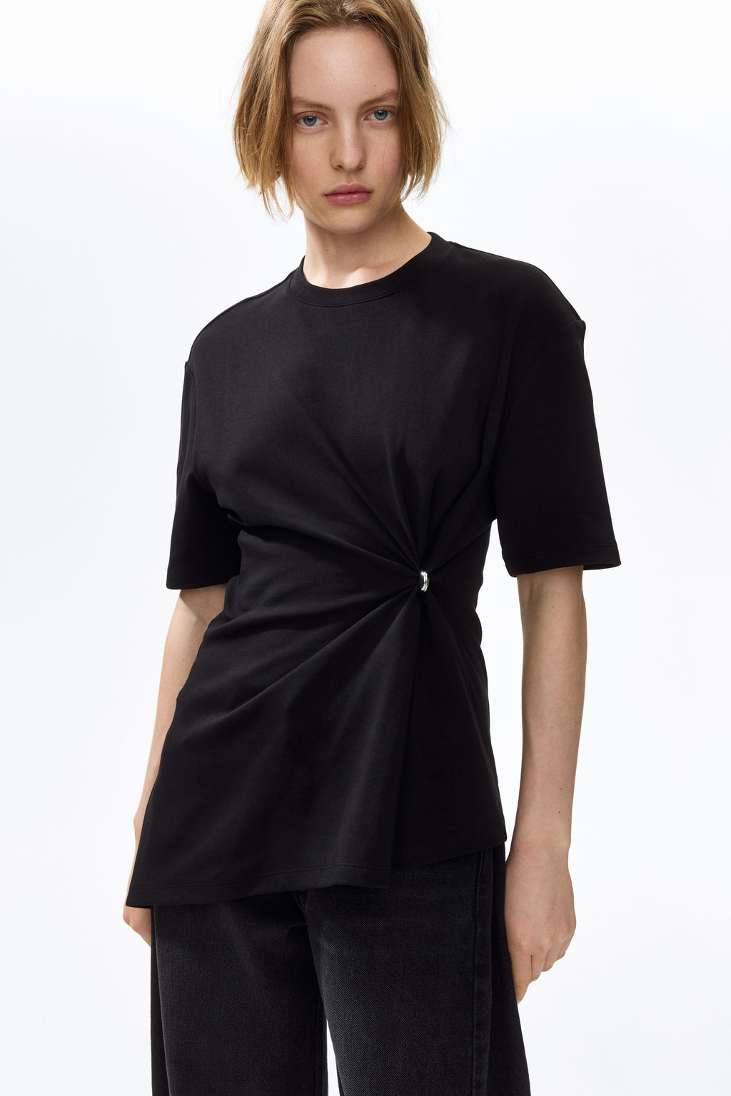 Top asim?trico con detalle drapeado - H&m фото 4