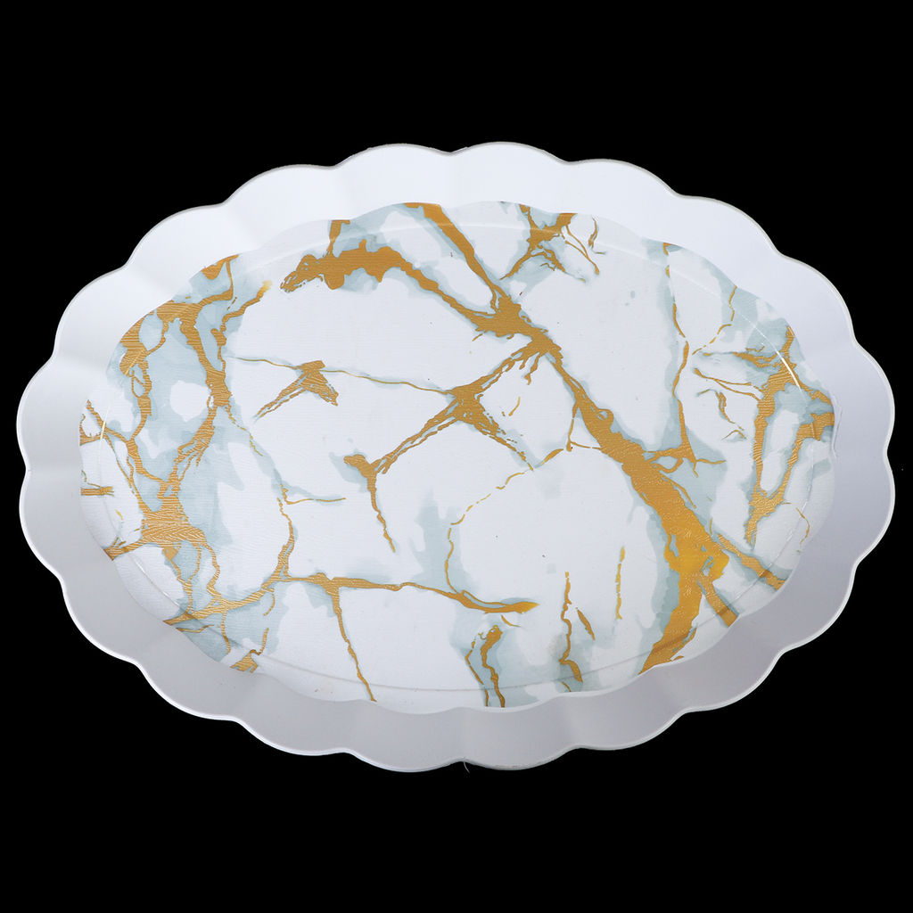 Поднос овальный 41х29 см / BV3426 /уп 80/ волнистый край - ГалеонТрейд фото 10