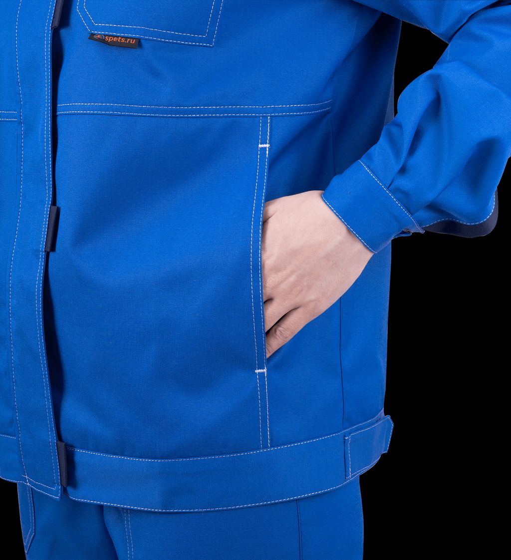 Костюм КМ-10 ЛЮКС летний, василек-синий, женский (Куртка+брюки)