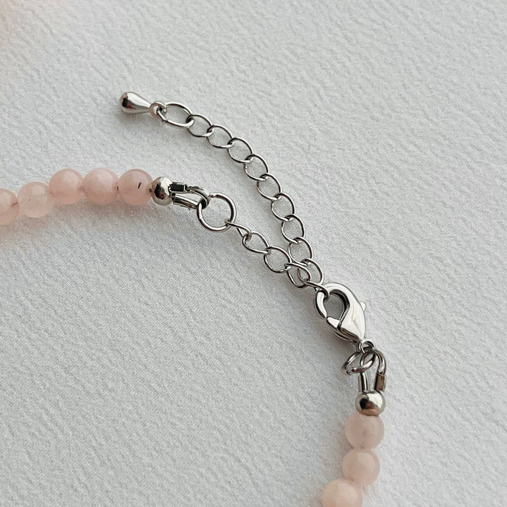 Браслет из Розового кварца и Амазонита 17 см + - Радуга самоцветов фото 4