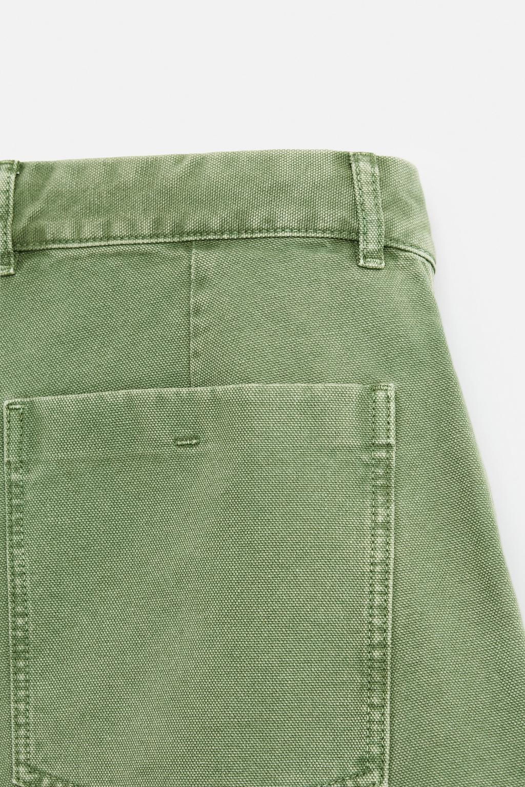 WASHED CANVAS BERMUDA SHORTS - Zara фото 9