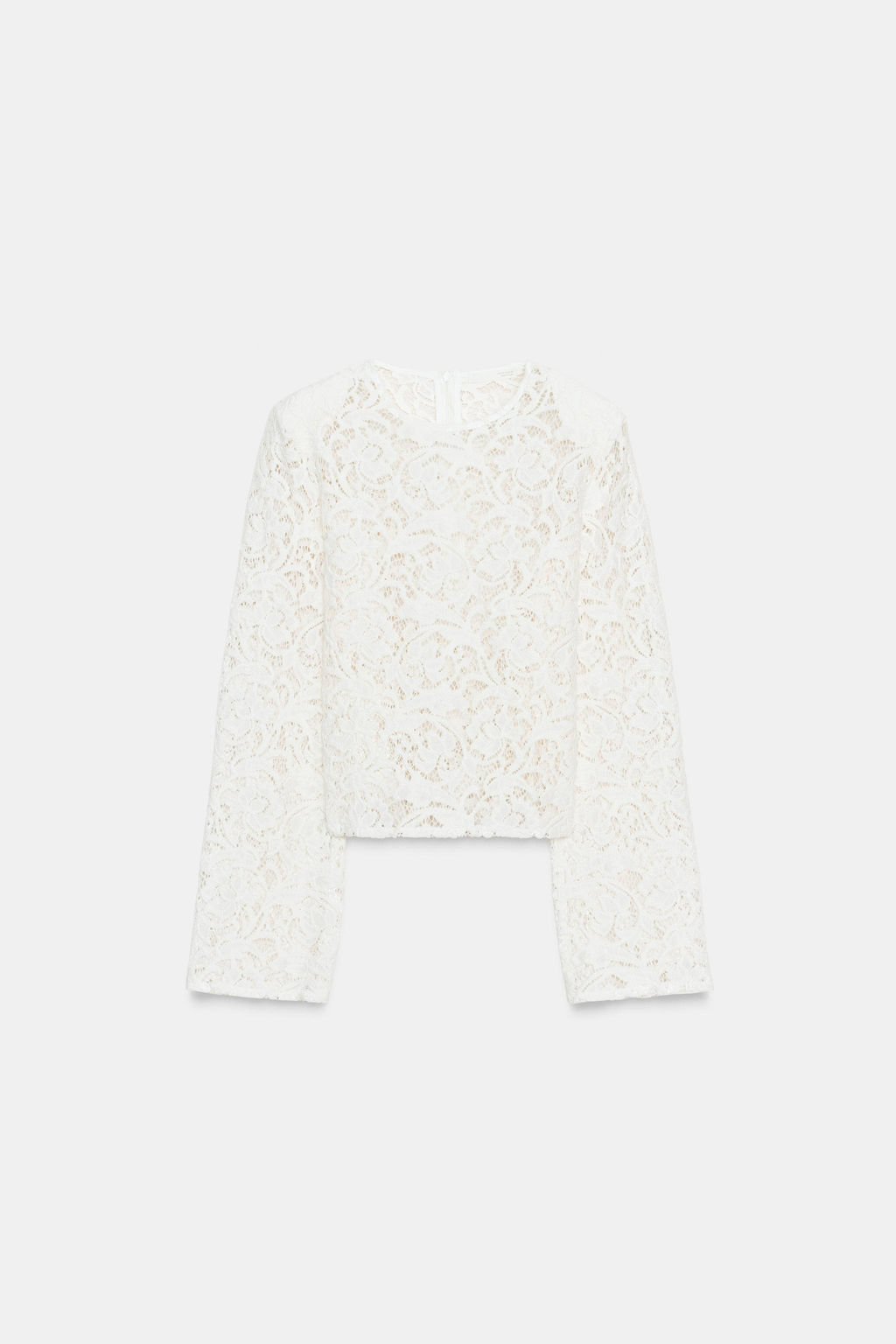 LACE TOP WITH SHOULDER PADS - Zara фото 5