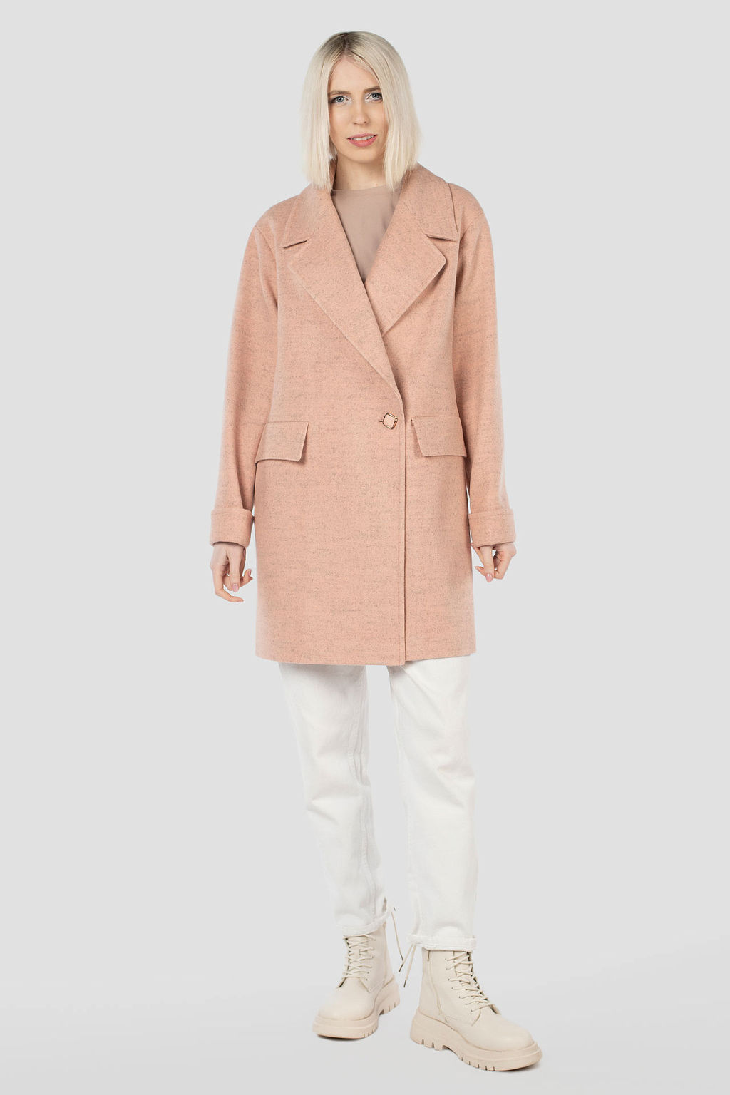 Пальто женское демисезонное (пояс) - El podio фото 3