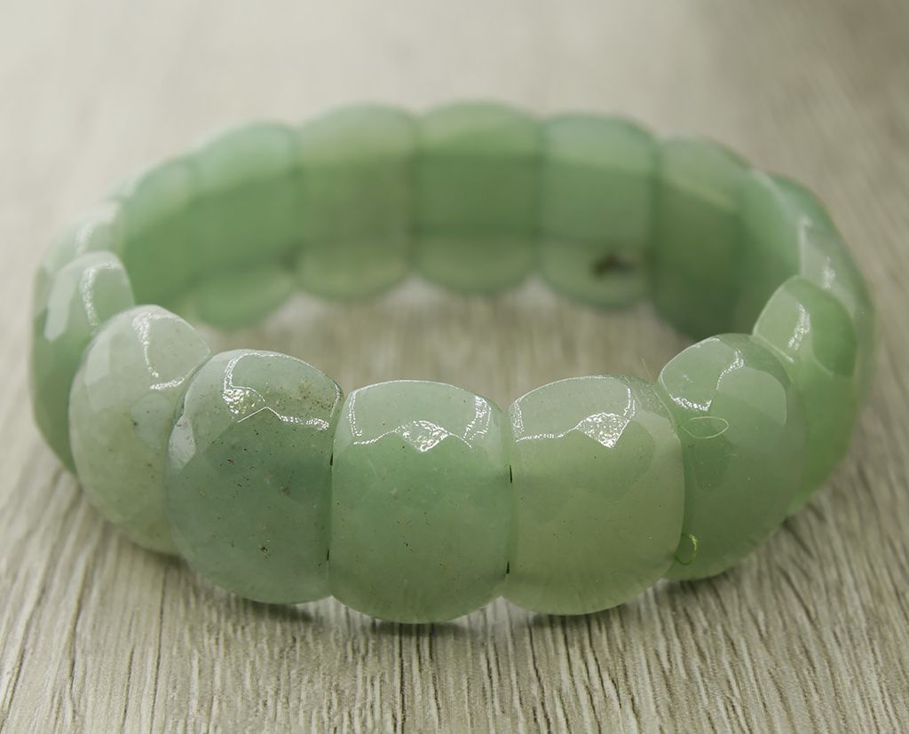 Браслет Эмо на резинке из граненого авантюрина. Длина браслета 21см - Agat77 фото 2