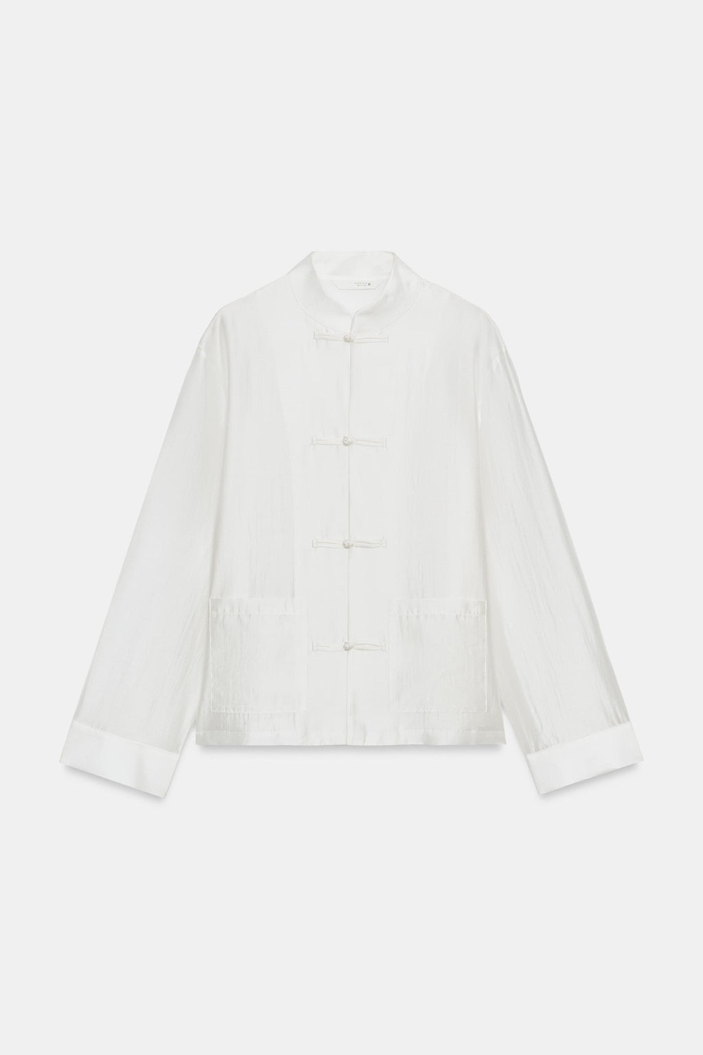 CAMISA SATINADA ALAMARES ZW COLLECTION / Blanco