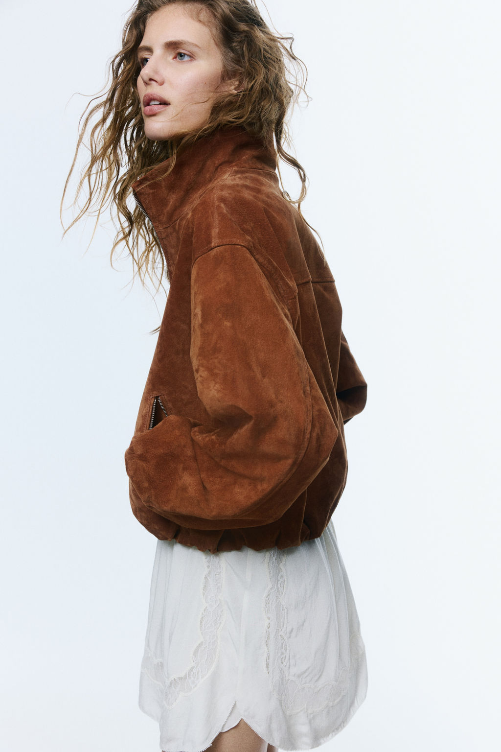 Chaqueta oversize en serraje afelpado - H&m фото 3
