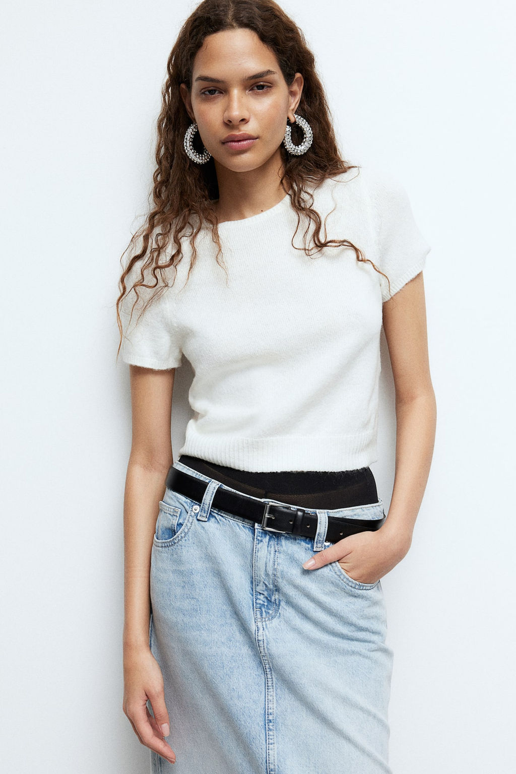 Camiseta de punto fino - H&m фото 3