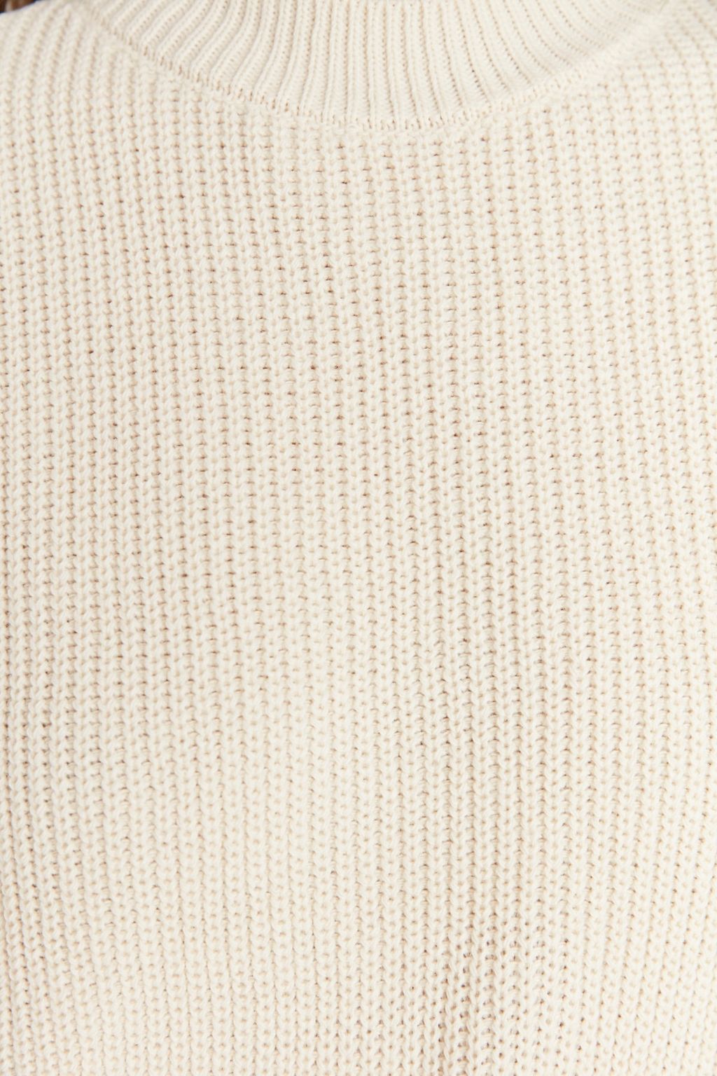 Ekru Genis Kal?p Basic Triko Kazak TWOAW23KZ01448