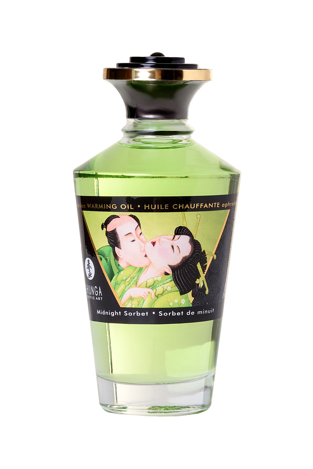Масло массажное для тела Shunga Полночный щербет (Midnight Sorbet), разогревающее, 100 мл.