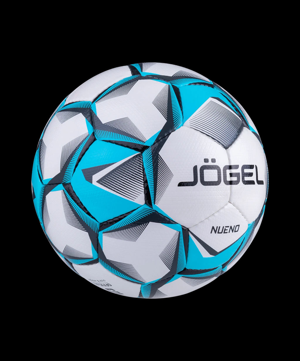 Мяч футбольный JOGEL Nueno №4, белый/голубой/черный  фото 2