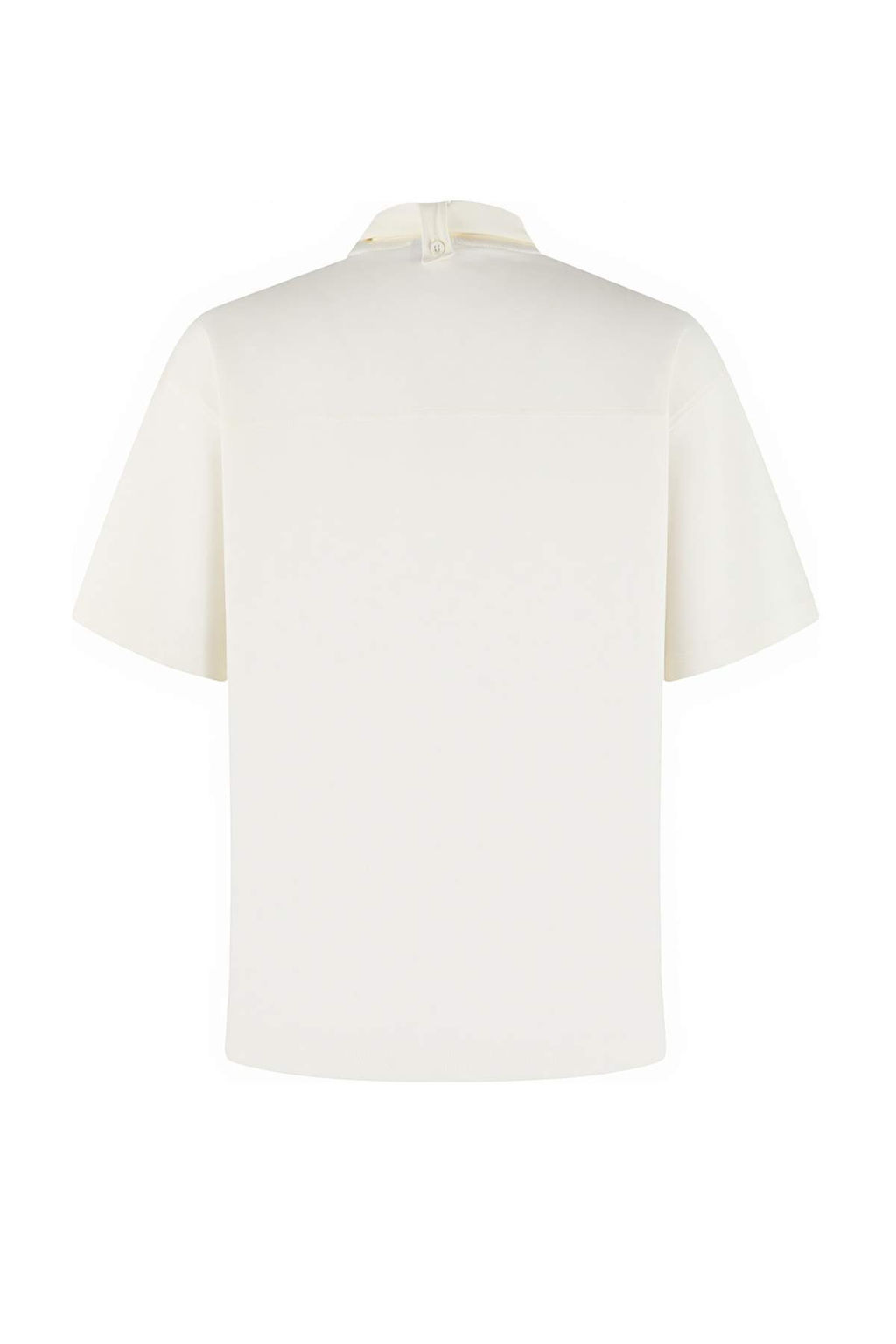 Limited Edition Ekru Oversize Dusuk Kol K?sa Kollu Uzun Tok %100 Pamuk Orme T-Shirt TWOSS26TS00029