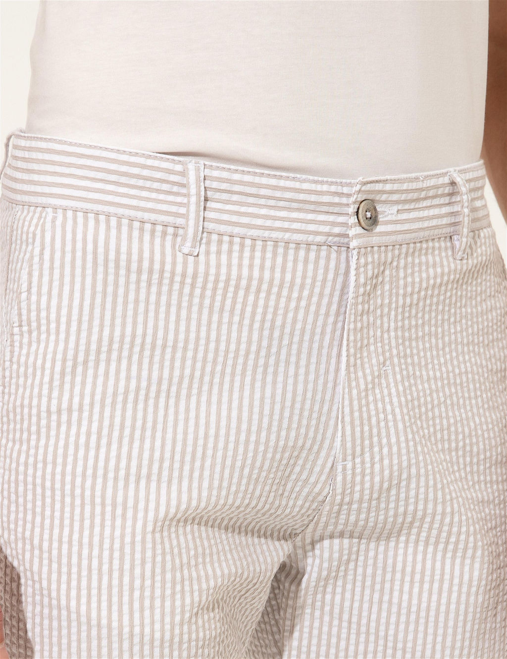 Bej Slim Fit _izgili Bermuda _ort - Pierre cardin фото 5