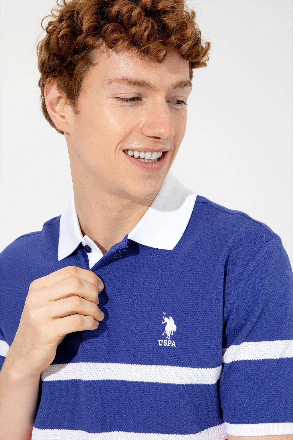 Мужская синяя футболка с воротником-поло Неожиданная скидка в корзине - U.s. polo assn фото 3
