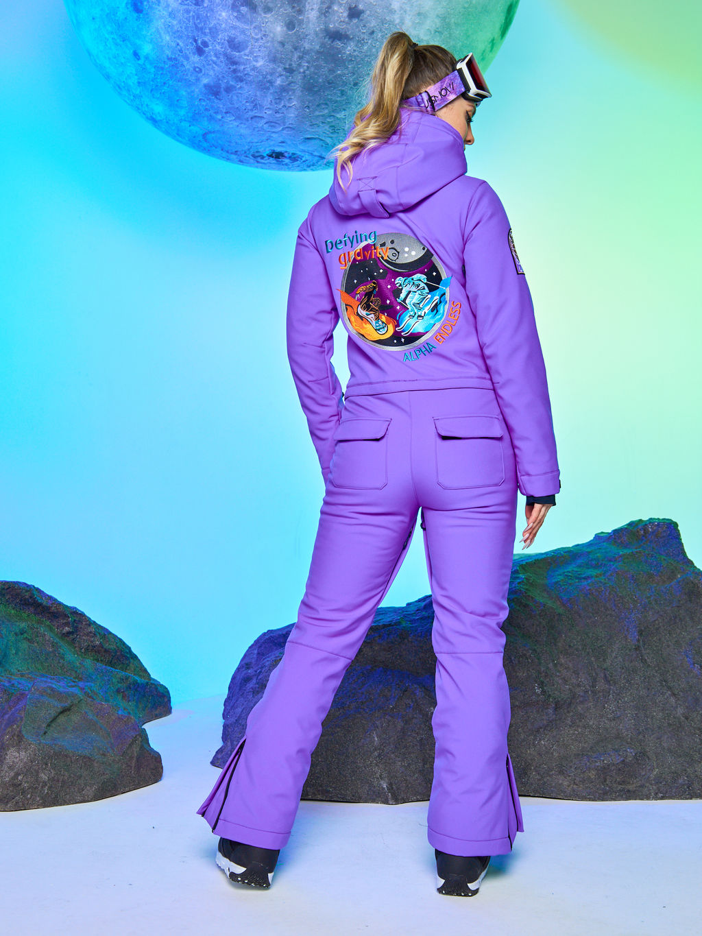 Женский сноубордический горнолыжный комбинезон Alpha Endless Aeternitas 223/2305 PRP - Пурпурное Сердце  фото 18