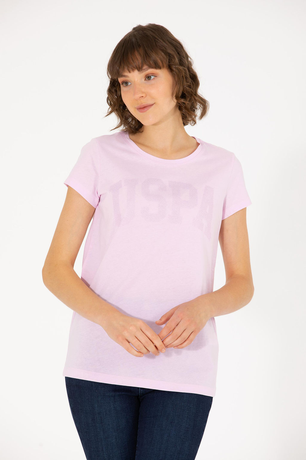 U. S. Polo Assn Женская базовая футболка с круглым вырезом Magnolia - U.s. polo assn фото 4