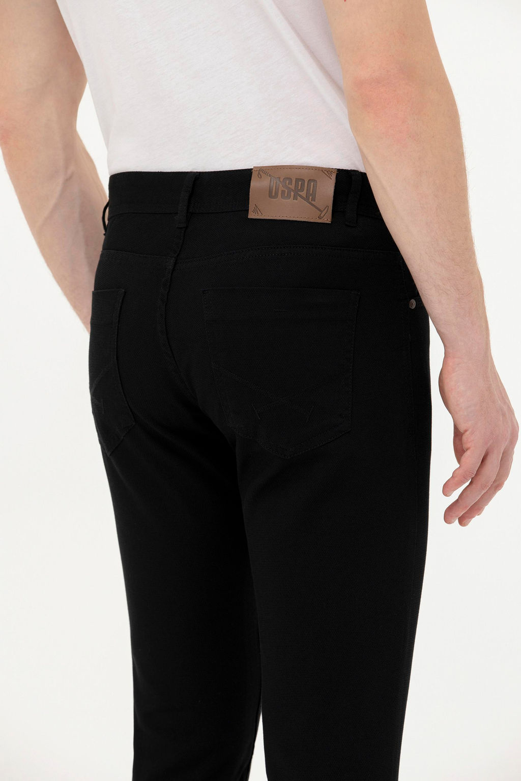 Erkek Slim Fit Siyah Kanvas / Chino Pantolon