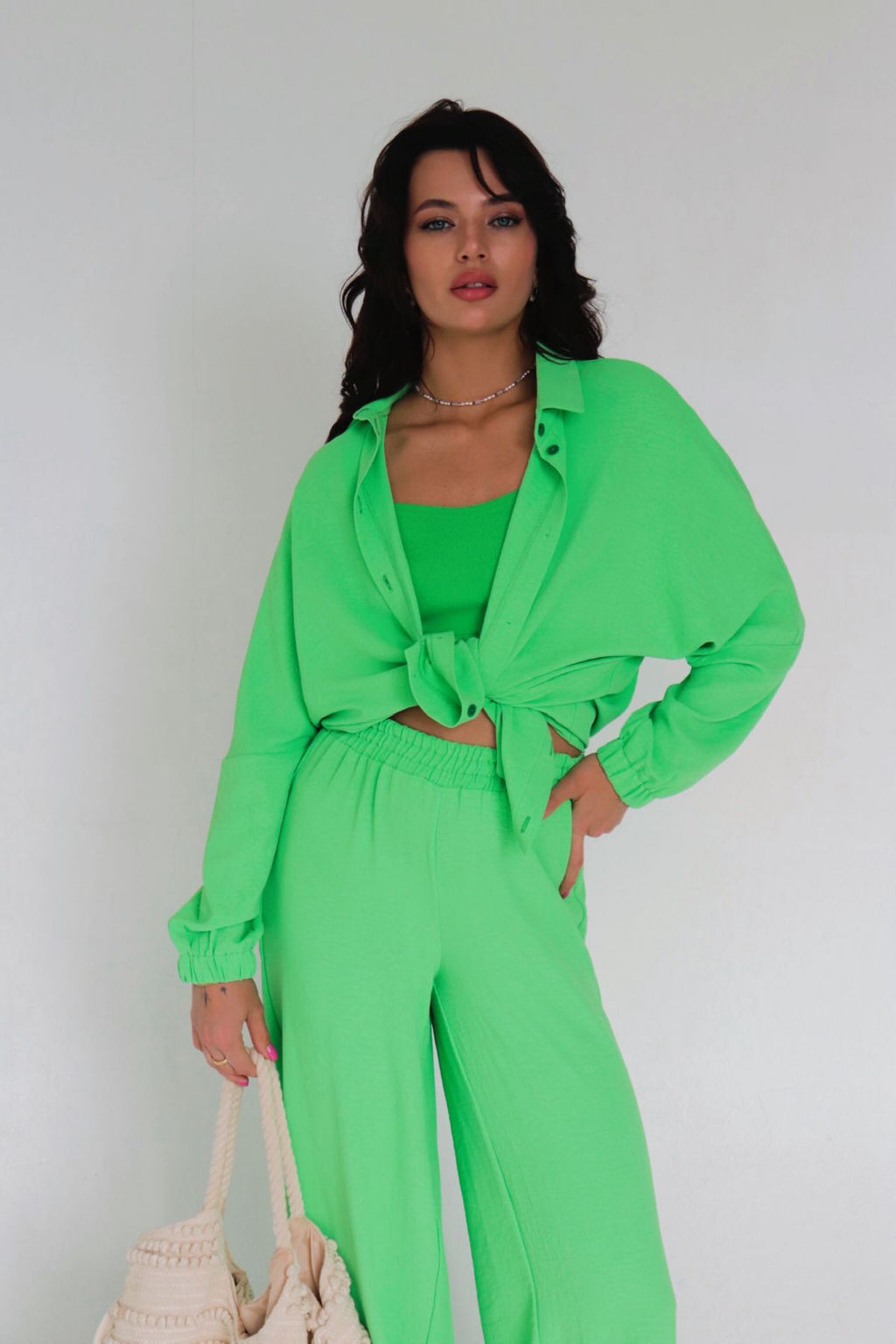 9614 Костюм в пижамном стиле салатовый - Martichelli фото 5