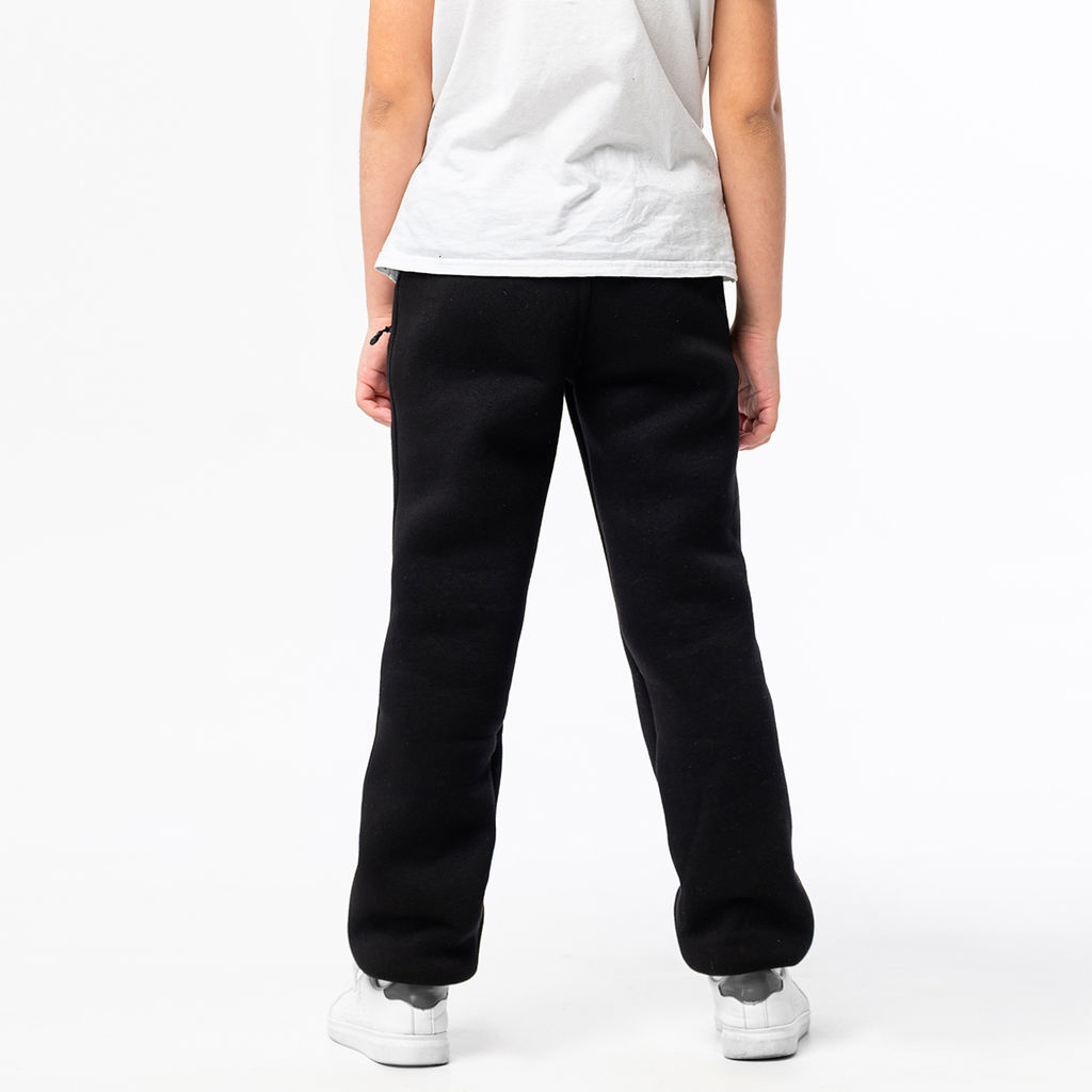 RODOS Брюки детские с начесом М-237 Чёрный/Васильковый