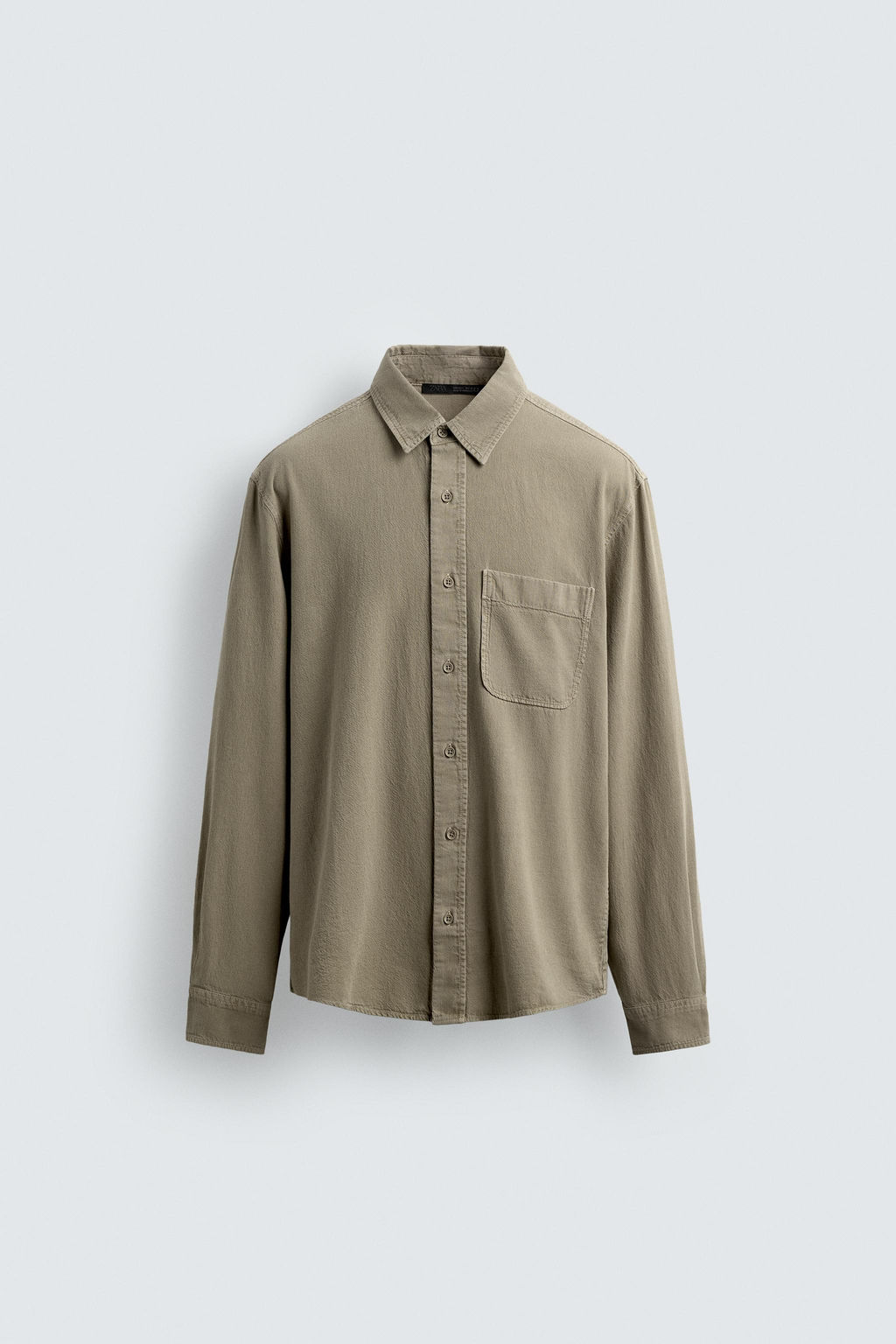 WASHED COTTON-LINEN SHIRT