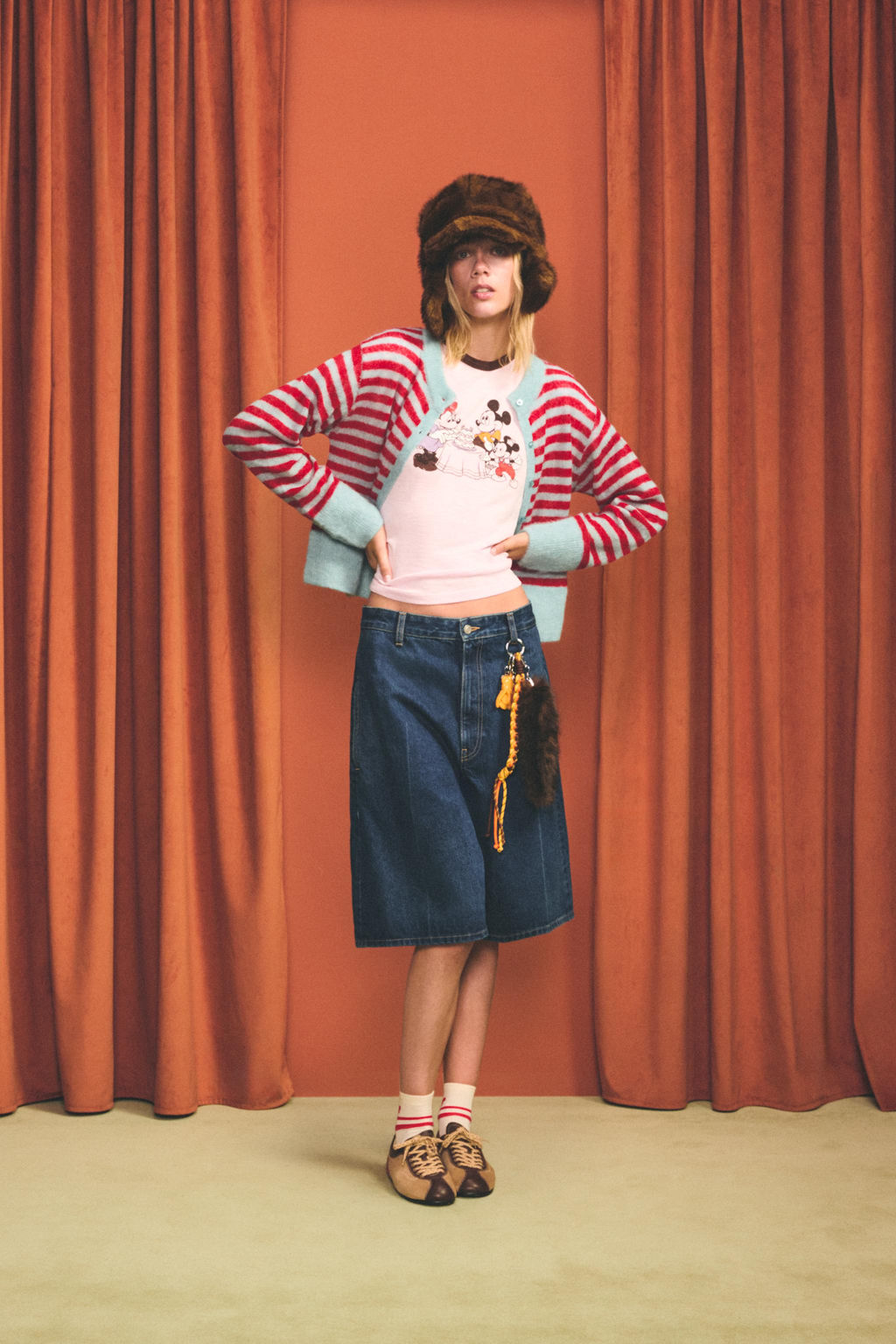 STRIPED CARDIGAN HARRY LAMBERT FOR ZARA X DISNEY