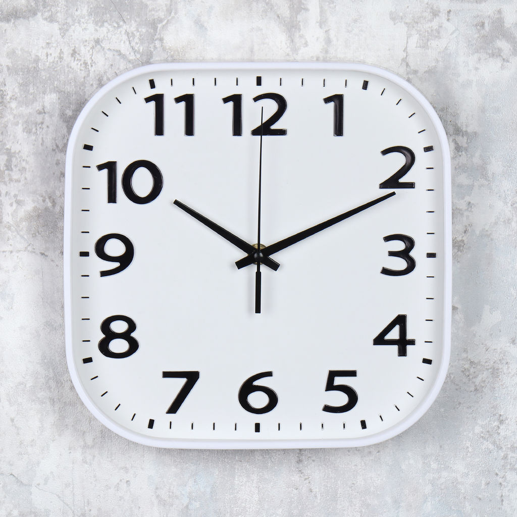 Часы настенные 25 см белые / Y8025T10-3 /уп 40/
