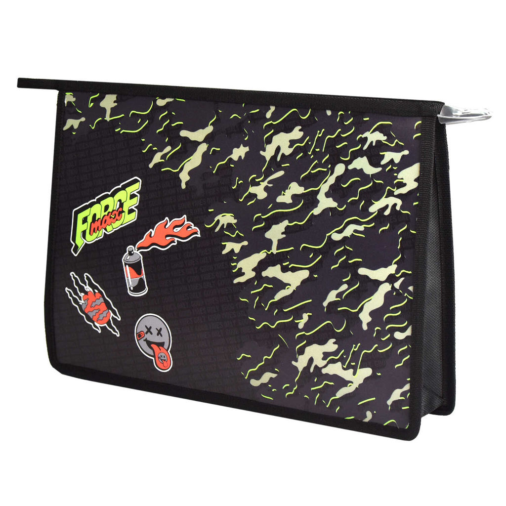 Папка для школьных тетрадей пластиковая Феникс+, арт. 66318/ 12 КАМУФЛЯЖ (полипропилен, формат А4, 3