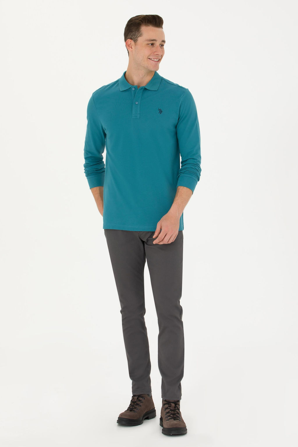 U. S. Polo Assn Мужские брюки из плотной ткани антрацитового цвета - U.s. polo assn фото 15