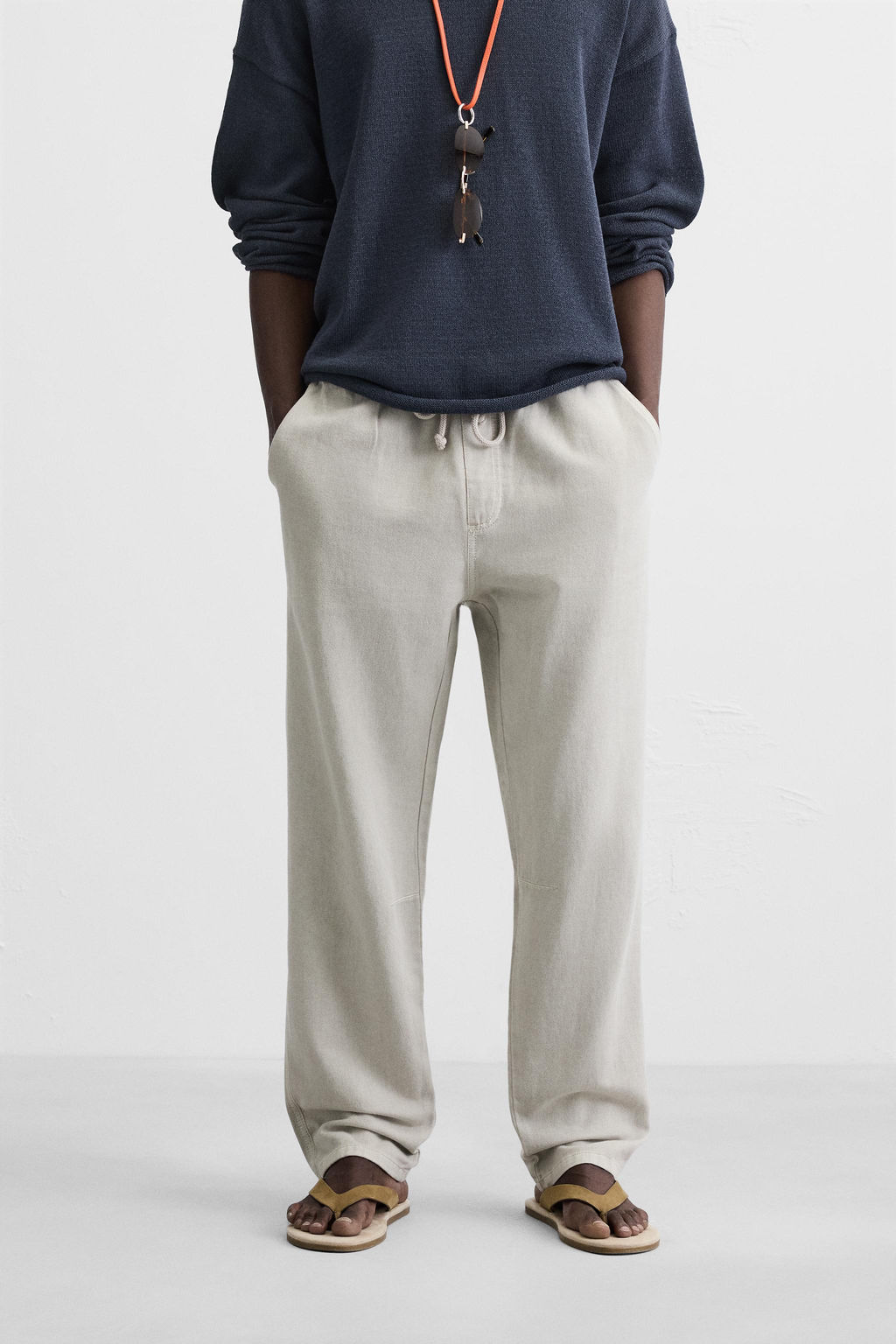 COTTON - LINEN TROUSERS - Zara фото 2