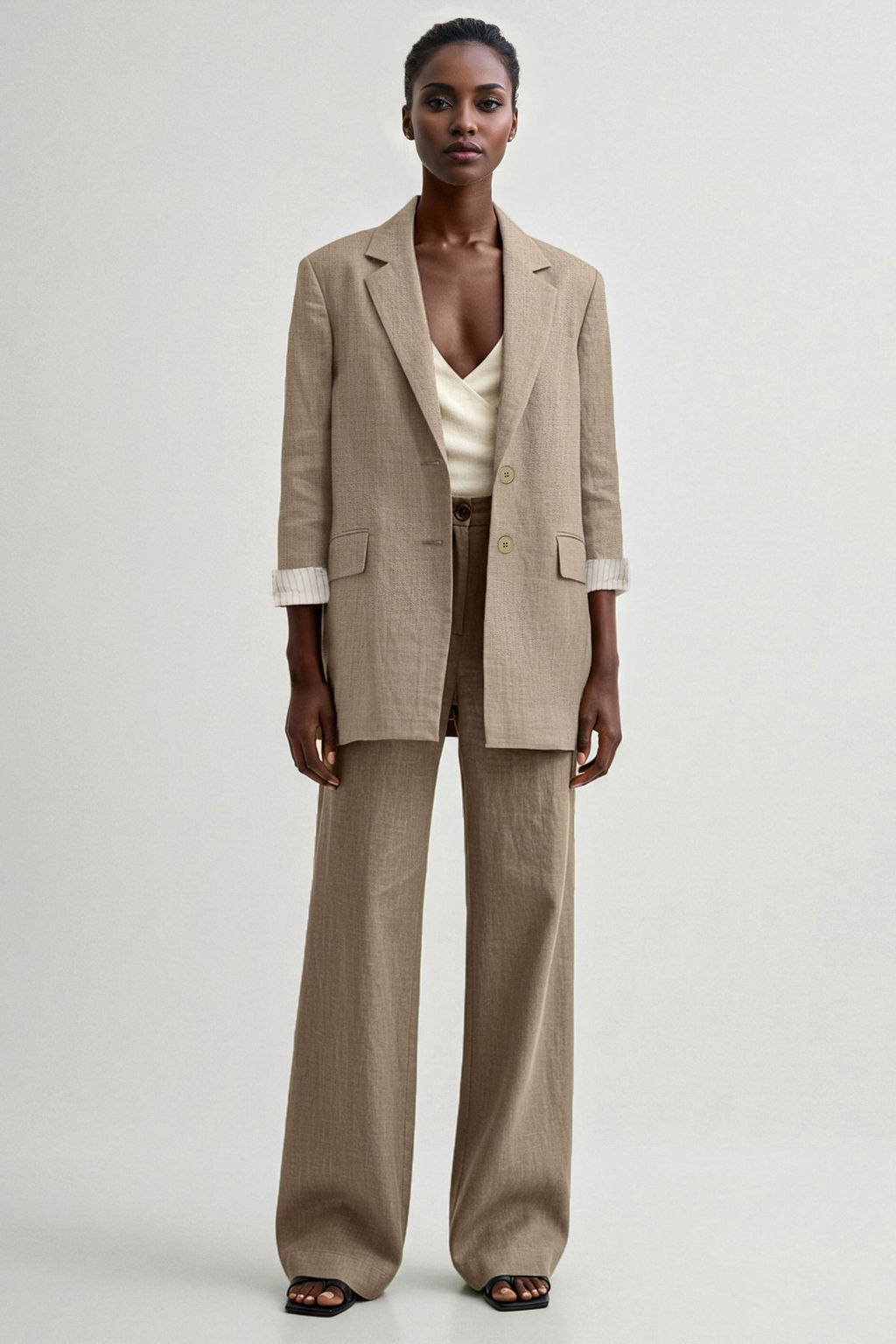 TRENDYOLMILLA Vizon Astar Detayl? Regular Blazer Ceket TWOSS25BC00029 фото 10