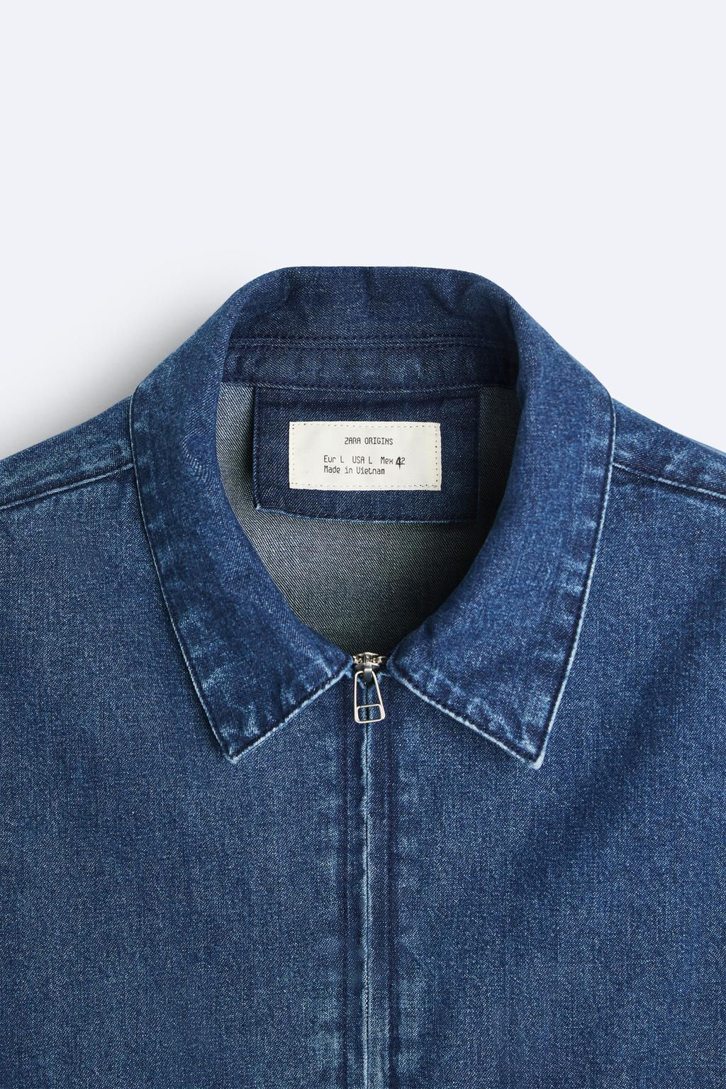 DENIM JACKET WITH ZIP - Zara фото 8