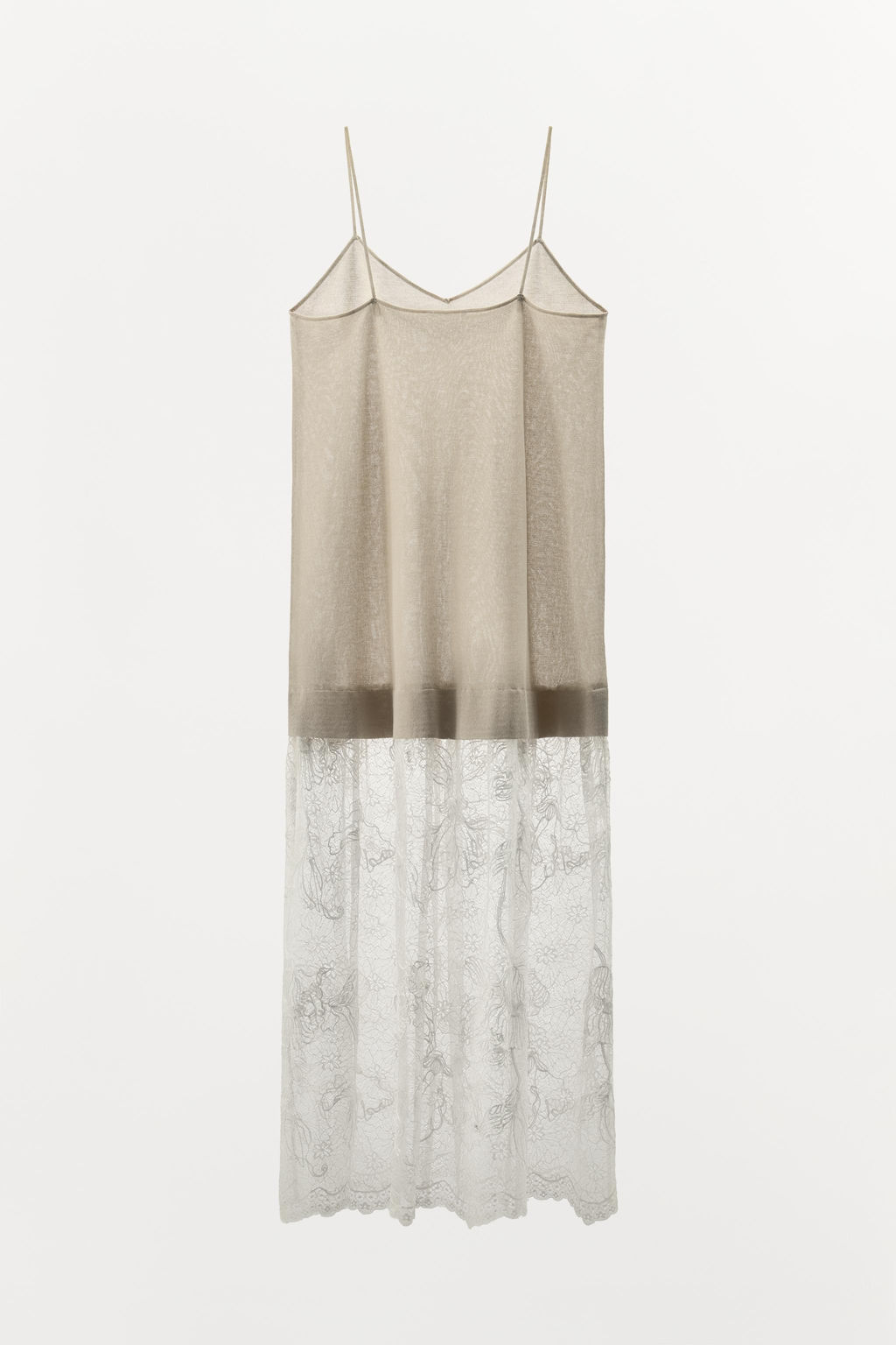 KNIT DRESS WITH COMBINED LACE - Zara фото 9