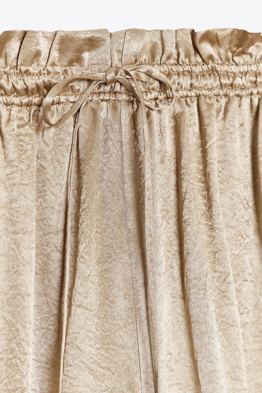 ZW COLLECTION WIDE-LEG SATIN TROUSERS - Zara фото 6
