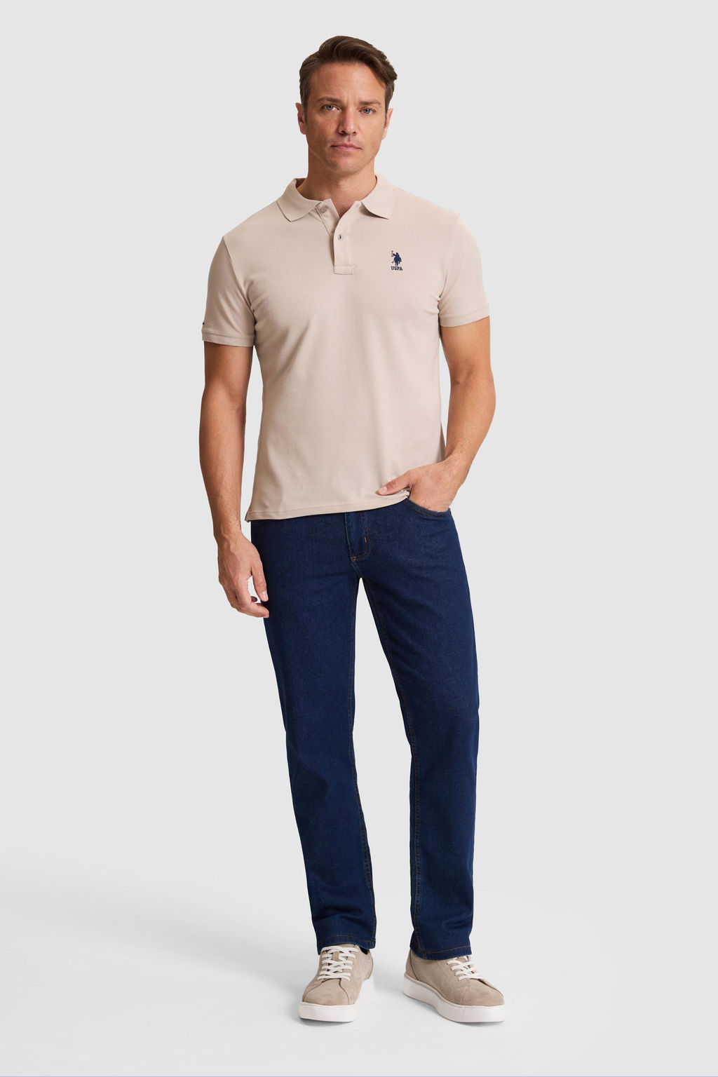 Erkek Ta_ Slim Fit Polo Yaka Basic Ti__rt