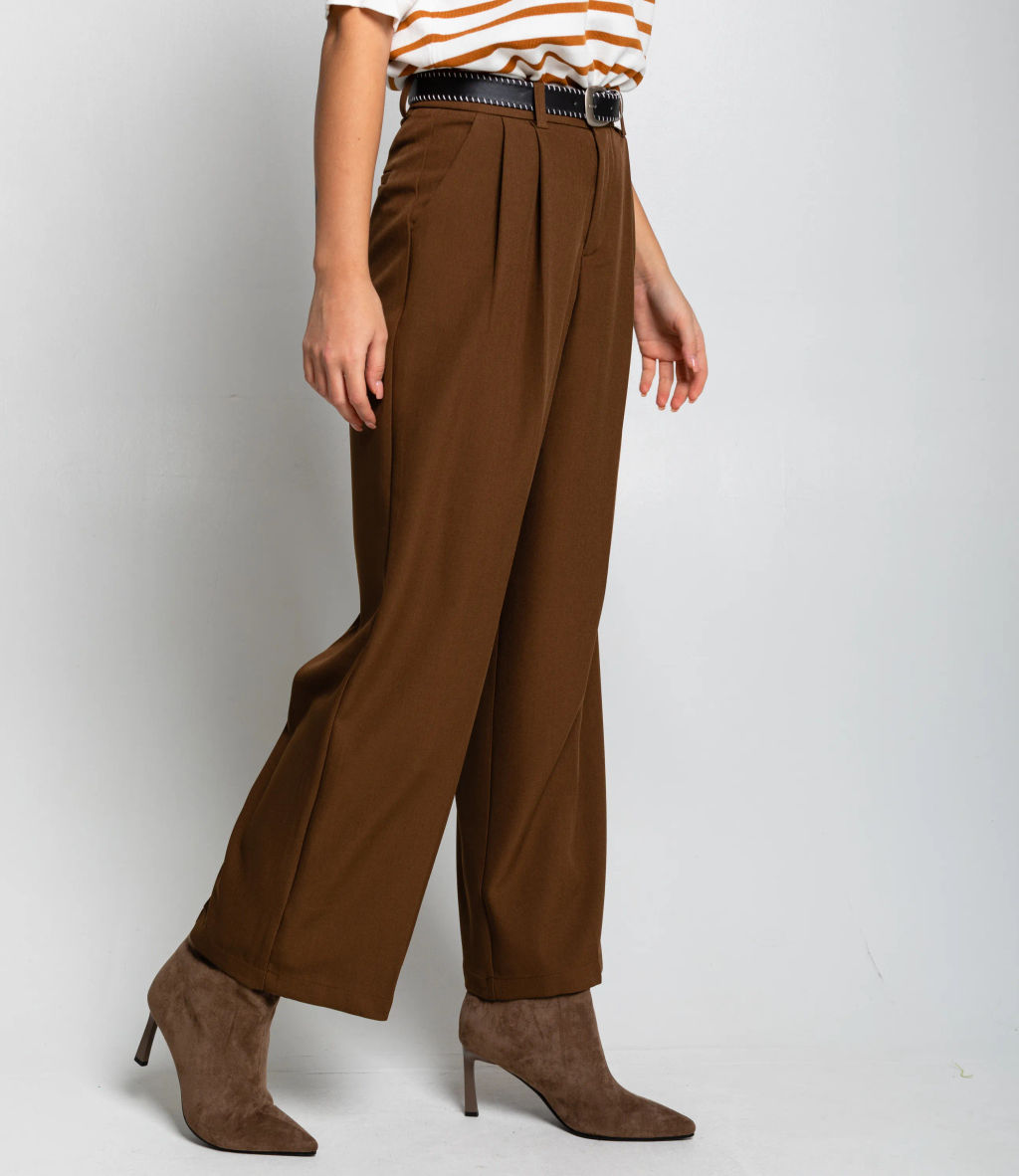 Брюки #КТ25993, коричневый - Dommod фото 3
