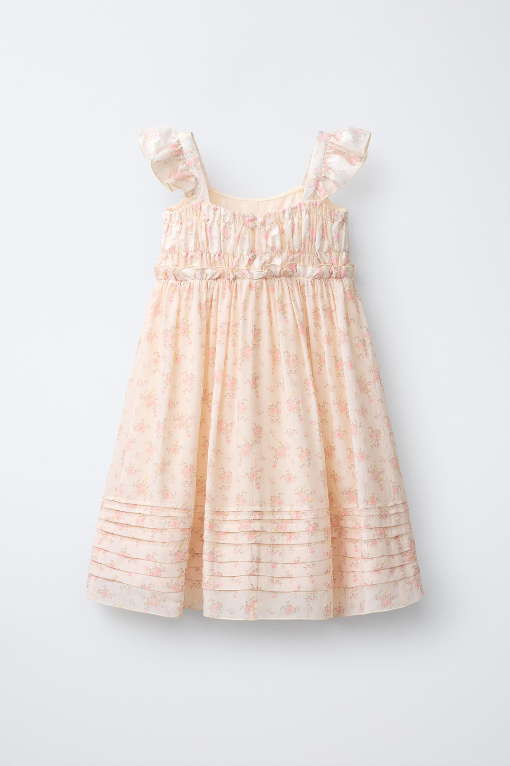 VESTIDO COMBINADO FLORES / Rosado - Zara фото 4