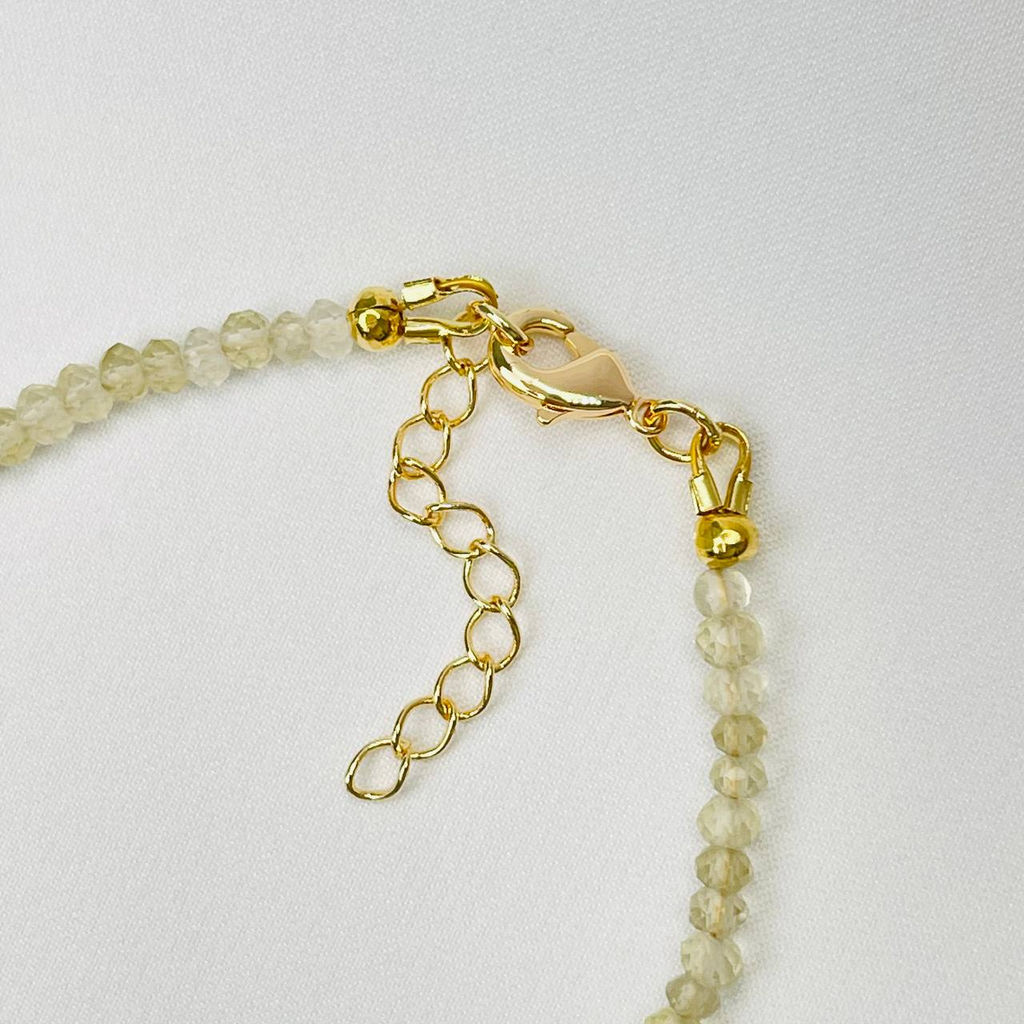 Браслет из Цитрина и Тигрового глаза 16,5 см +