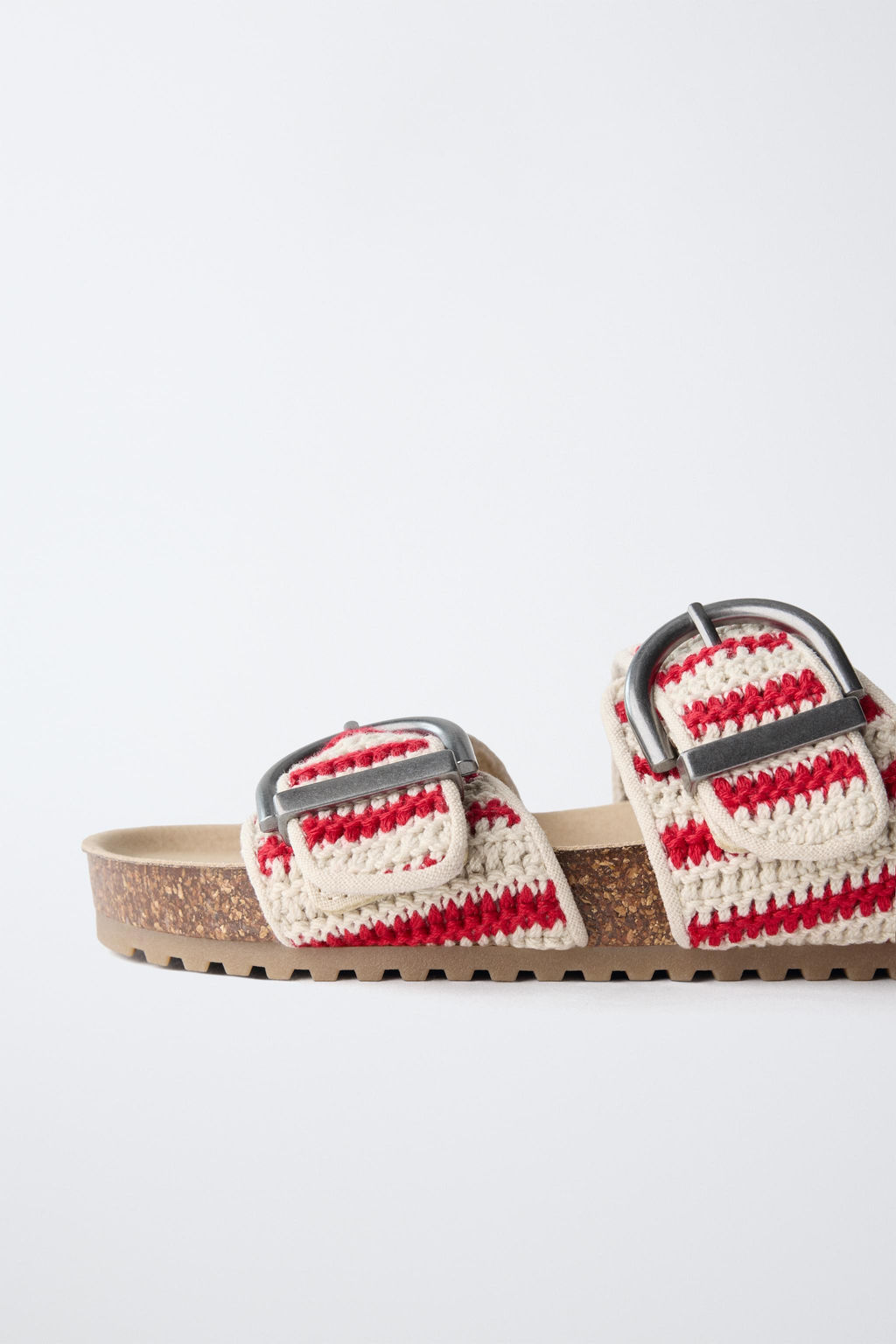 SANDALIA HEBILLAS CROCHET / Rojo - Zara фото 6