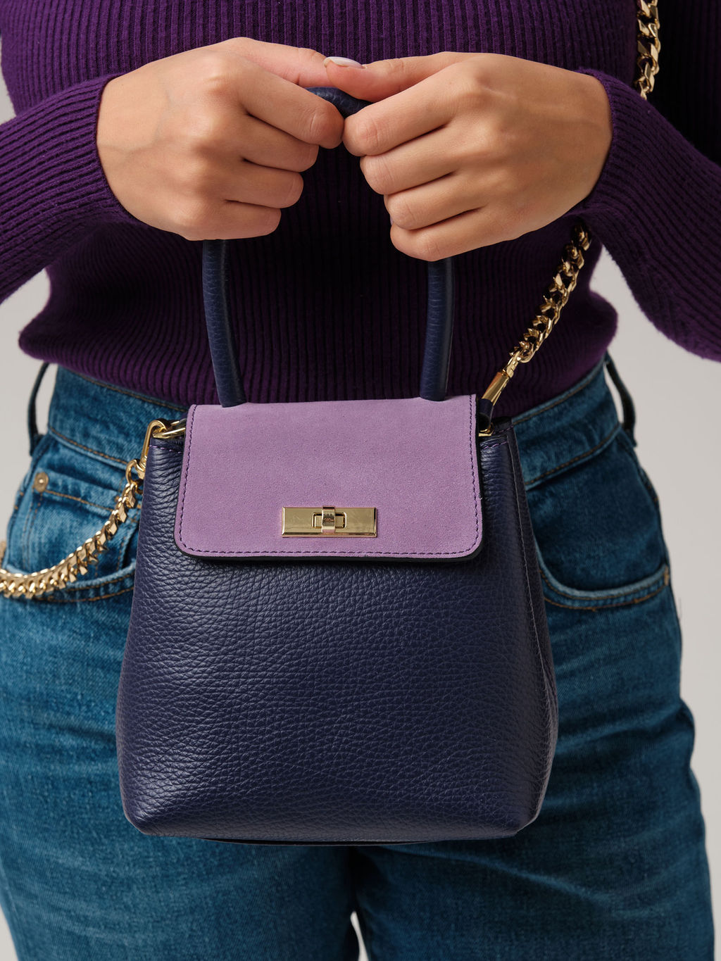 Сумка Deboro 30476 фиолетовый цветок