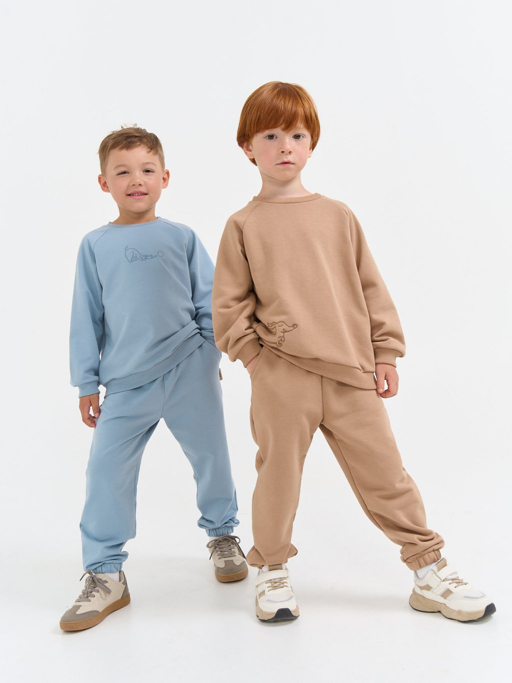 Свитшот Песок с вышивкой утепленный без начеса - Bungly фото 9