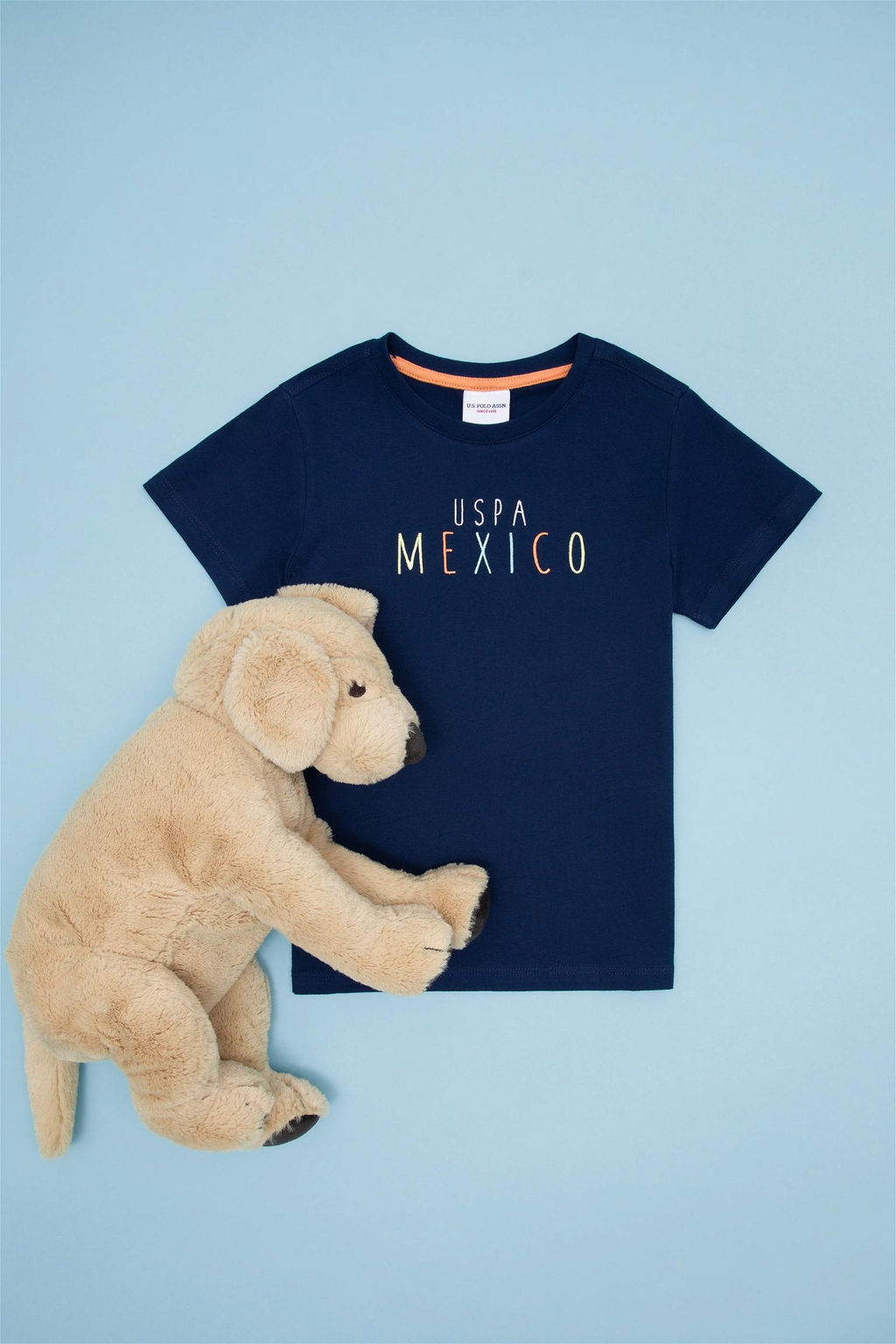 Темно-синяя футболка для мальчиков с круглым вырезом - U.s. polo assn фото 5