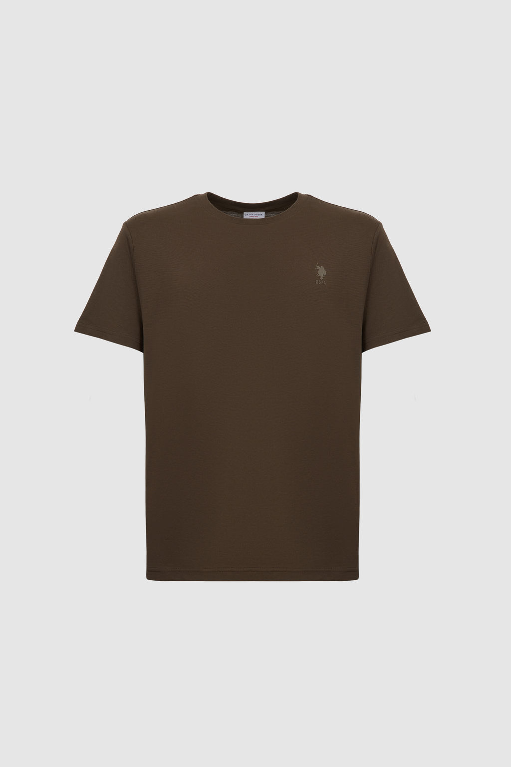 Erkek Regular Fit Bisiklet Yaka Koyu Haki Basic Ti__rt - U.s. polo assn фото 7
