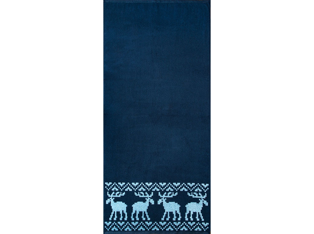 Полотенце махровое 6с102.411ж1 Оленики(джинс) 67х150см