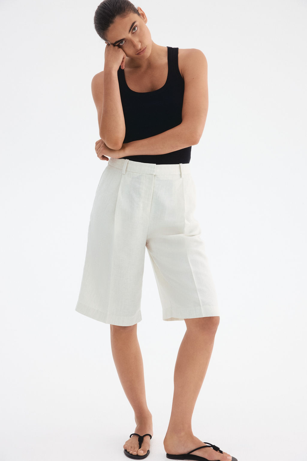 Bermudas en mezcla de lino - H&m фото 2