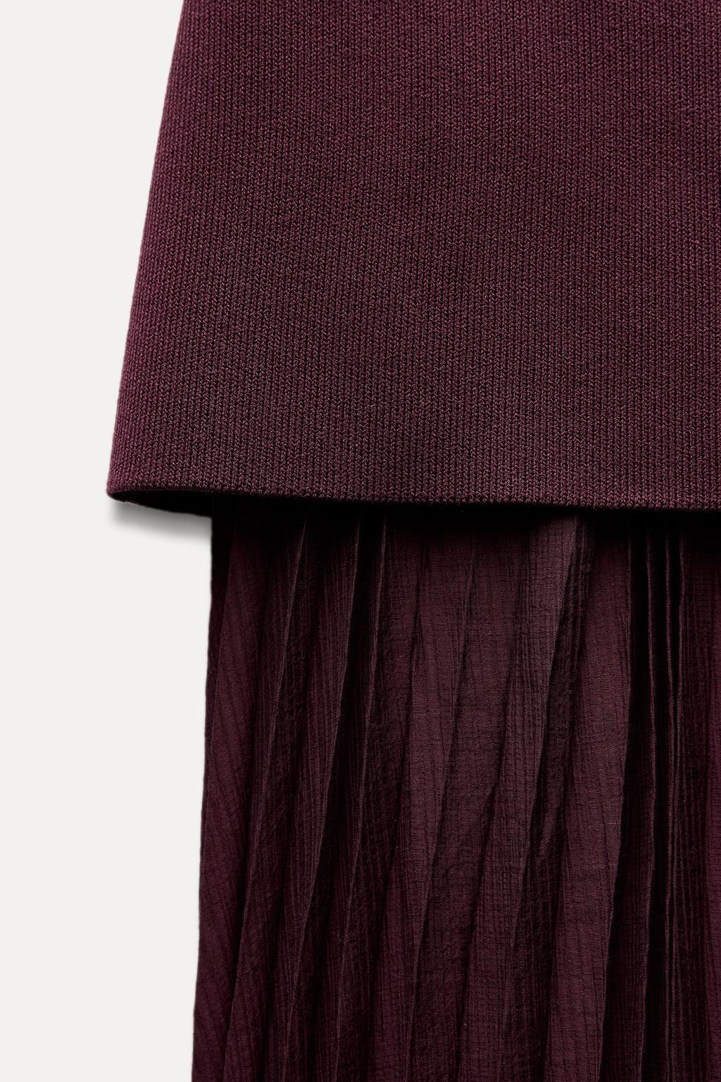 COMBINED PLEATED KNIT SKIRT - Zara фото 10