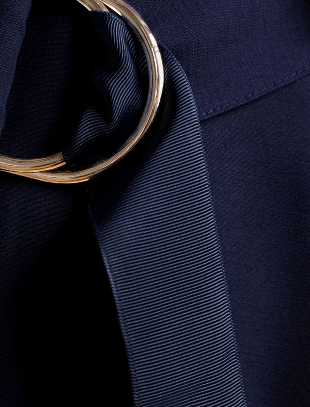 Платье-рубашка А-силуэта с поясом и карманами из плотного лиоцелла - Vilatte фото 5