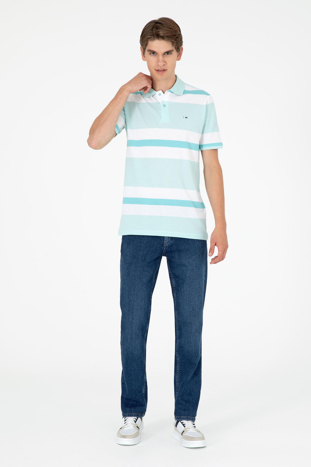 Мужская футболка водно-зеленого цвета - U.s. polo assn фото 4